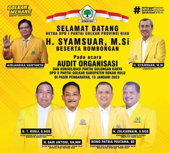 Target 10 Kursi DPRD Rohul, Partai Golkar Audit Organisasi Hingga ke Tingkat Desa