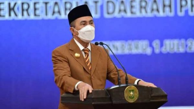 Kasus Covid-19 di Riau Melandai, Begini Pesan Gubernur Syamsuar