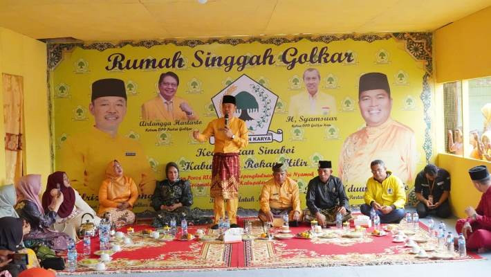 Ketua DPD Golkar Rohil Resmikan Rumah Singgah Partai Golkar Di Sinaboi