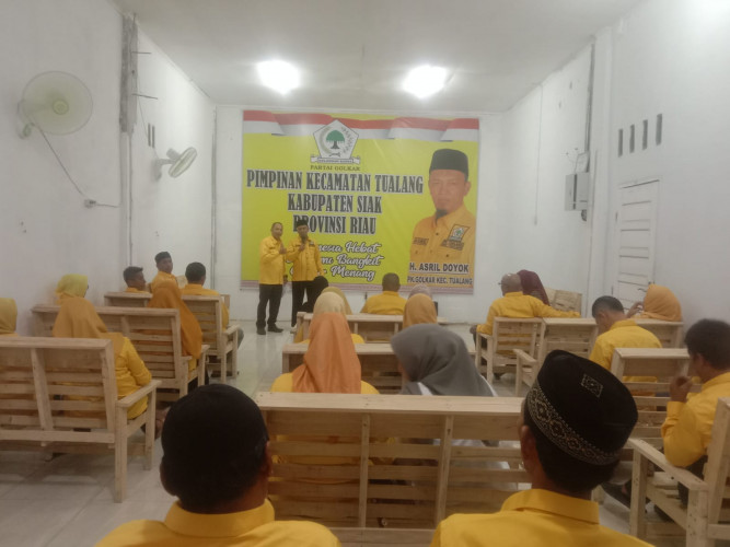 Jelang Pelantikan, PK Golkar Kecamatan Tualang Gelar Rapat Pemantapan