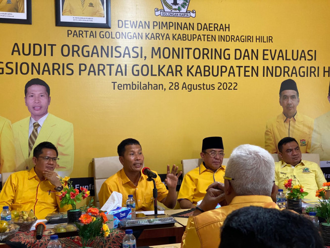 Monitoring Golkar Inhil, Sekretaris DPD Golkar Riau Bakar Semangat Kader