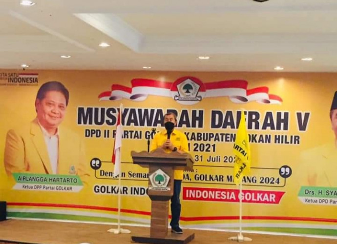 Syamsuar : Ketua Golkar Rohil Terpilih Harus Bisa Menangkan Pemilu 2024