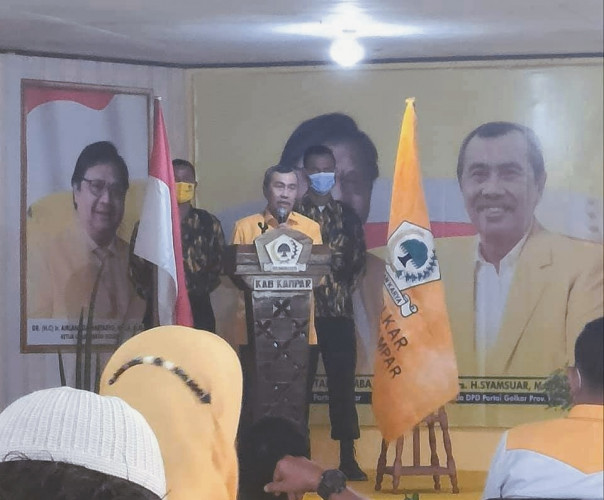 Buka Rakerda Golkar Kampar, Ketua DPD I Golkar Riau Ajak Kader Golkar Satu Komando