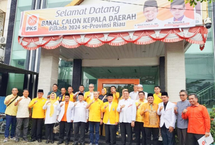 Pererat Silaturahmi, Pengurus DPD Golkar Riau Disambut Hangat di DPW PKS Riau