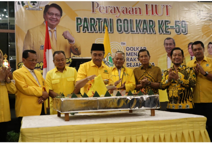 HUT ke-59, Golkar Riau Rayakan Milad Dengan Penuh Kekeluargaan dan Santuman Yatim Piatu