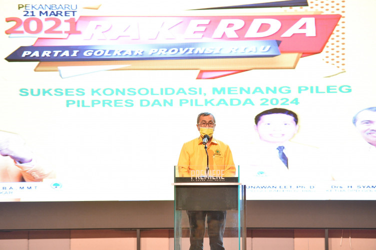 Selenggarakan Rakerda, GOLKAR Riau Solid Dukung Airlangga Capres 2024