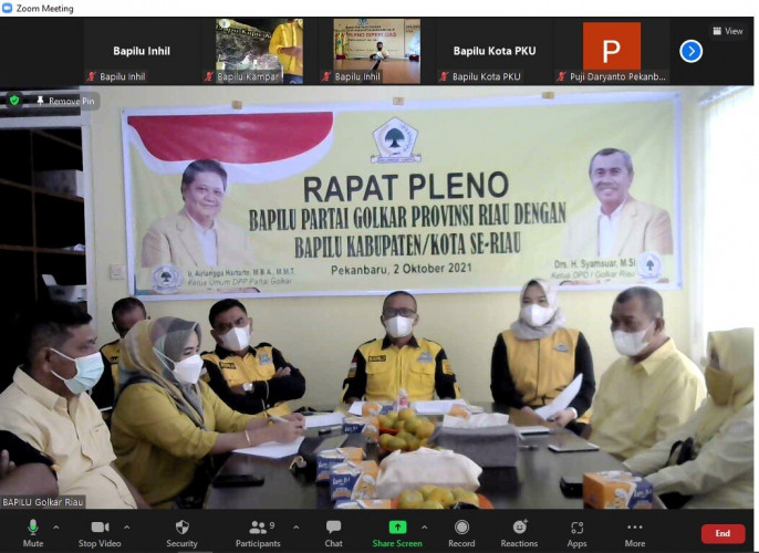 Solidkan Jaringan, BAPILU Golkar Riau Adakan Rapat Pleno Bersama Kabupaten dan Kota